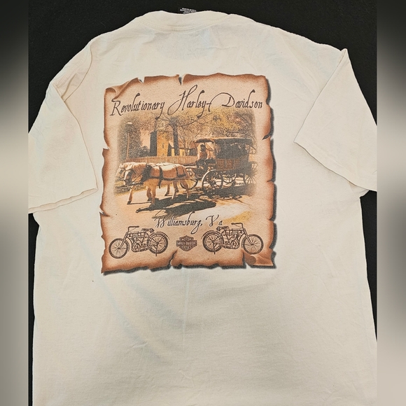 Harley-Davidson T-Shirt in Cream. XL - Picture 6 of 8